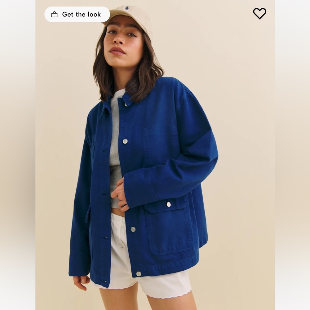 Reformation Callum Denim Chore Jacket Blue - Size S